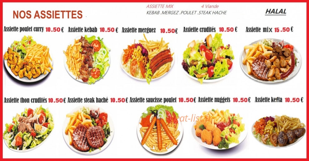 Délice mel Kebab — carte page 2