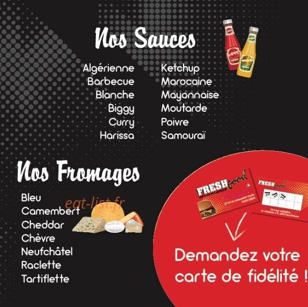 Fresh Food — carte page 1