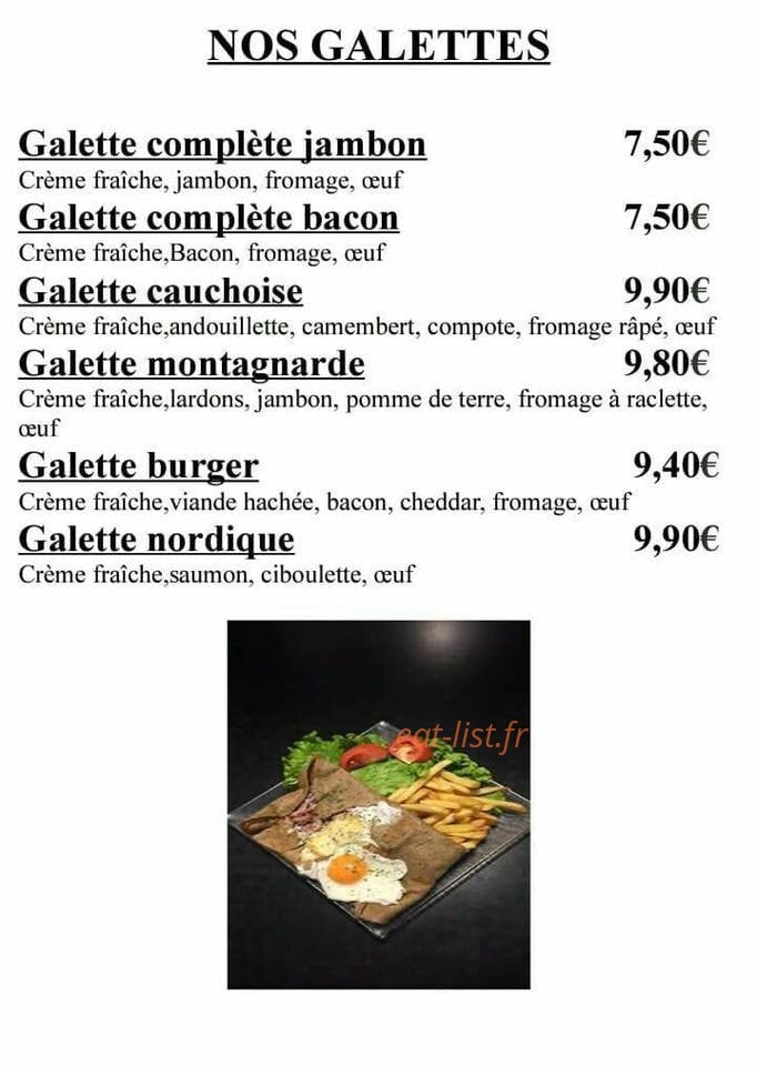 Harry's cafet — carte page 1