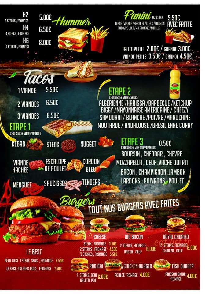 King Food — carte page 3