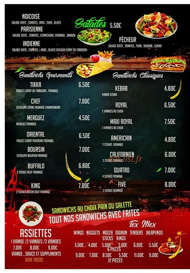 King Food — carte page 2