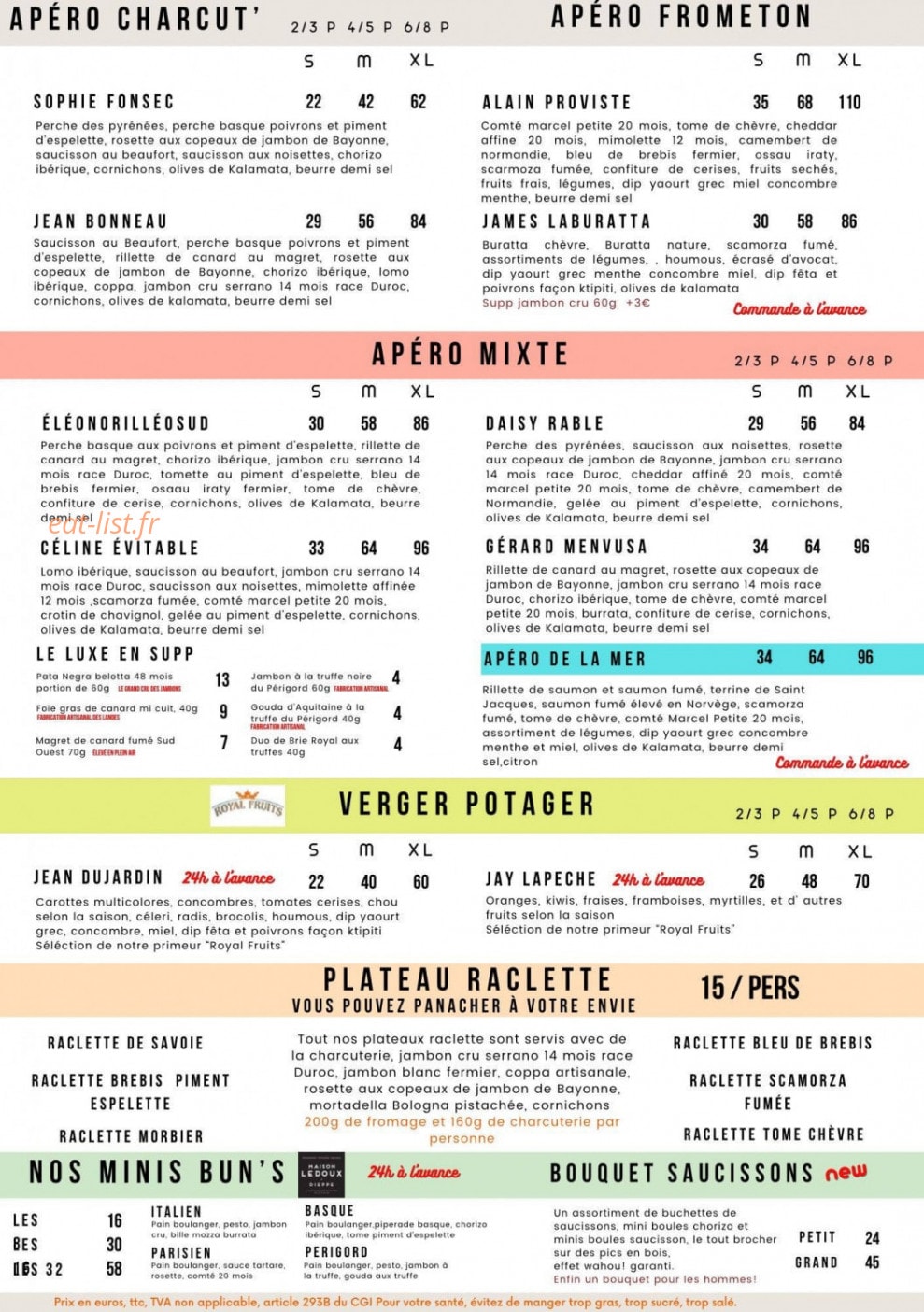 L'atelier du plat'o — carte page 2