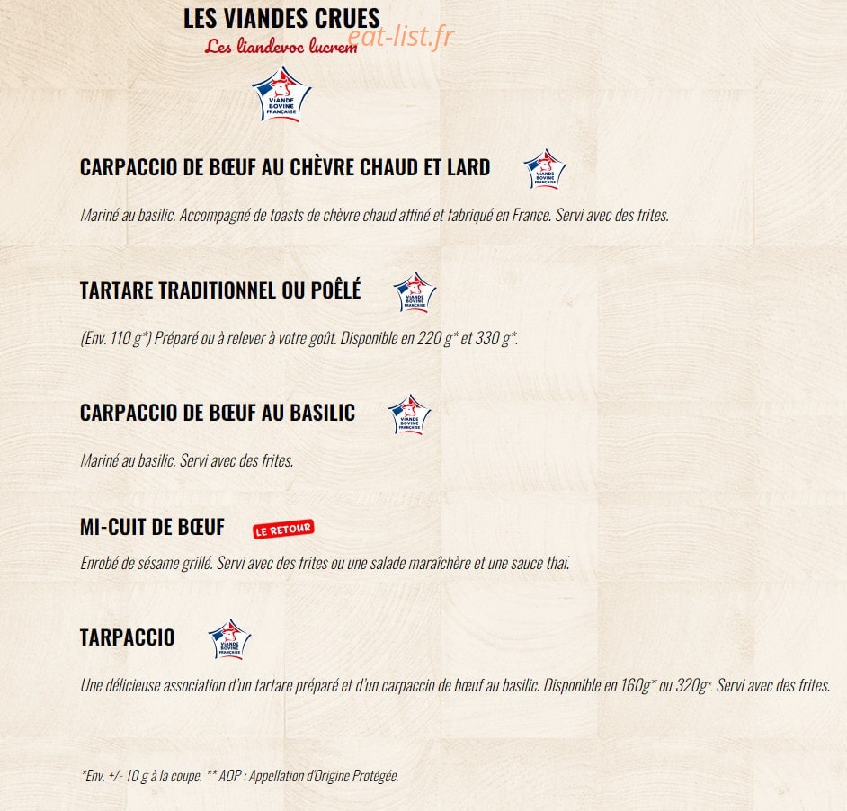 La Boucherie — carte page 4