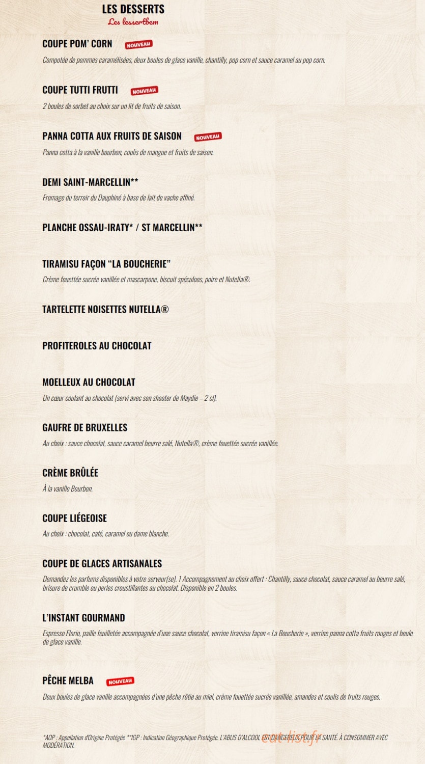 La Boucherie — carte page 7