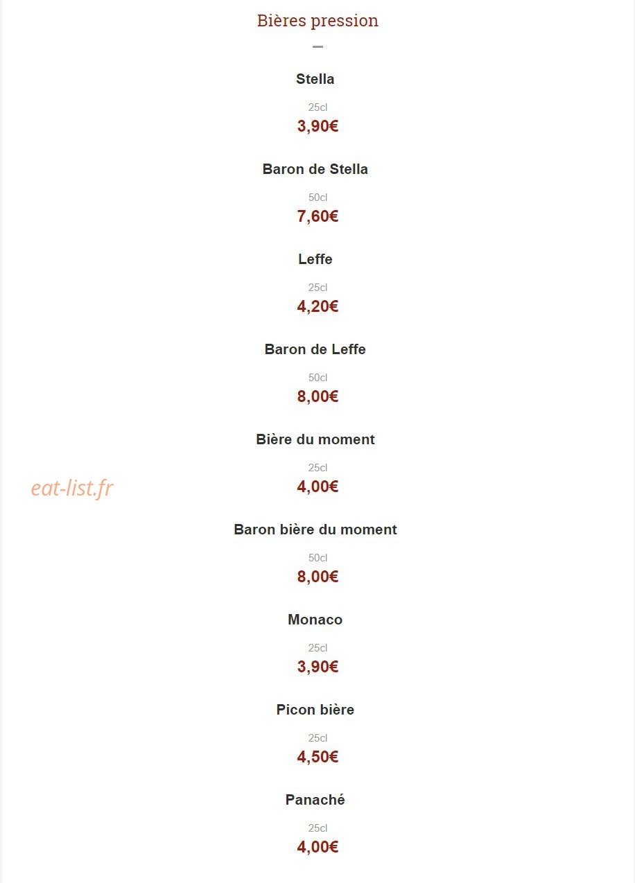 La Fregate — carte page 13