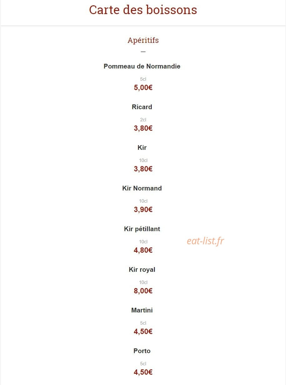 La Fregate — carte page 11