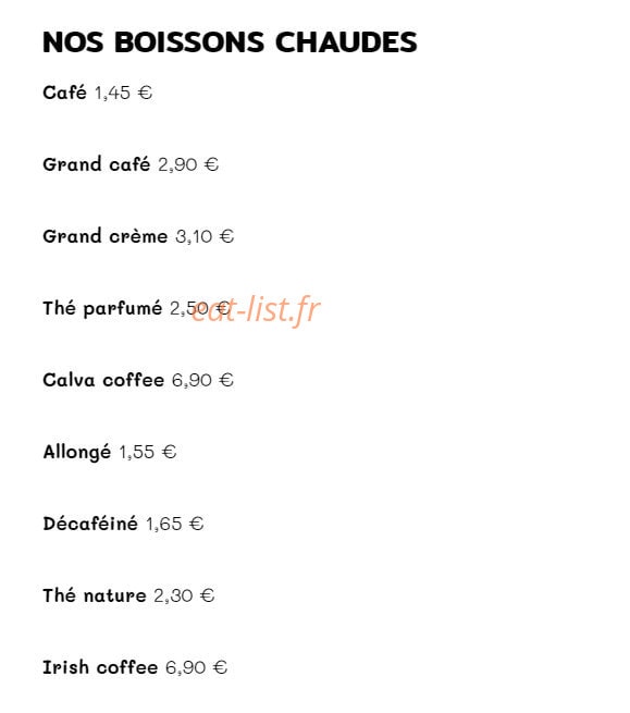 Le Café Suisse — carte page 13