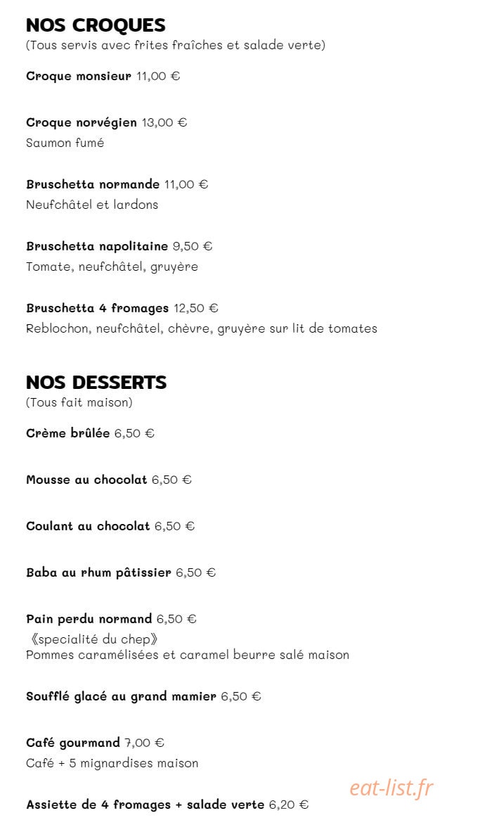 Le Café Suisse — carte page 6