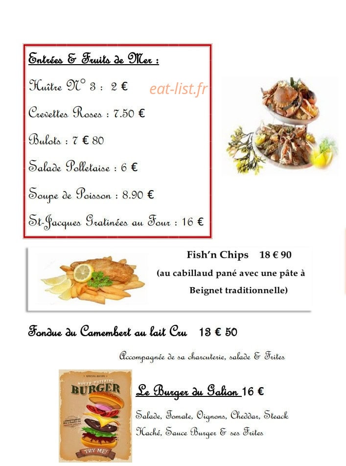 Le Galion — carte page 1