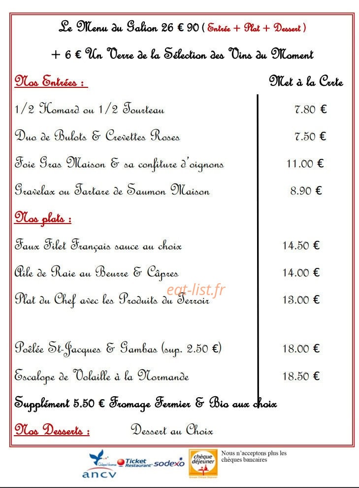 Le Galion — carte page 2