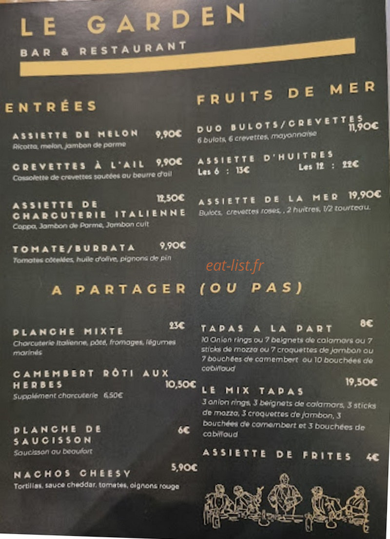Le Garden — carte page 1