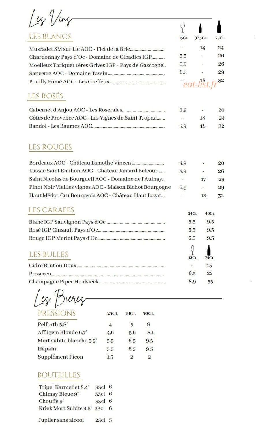 Le Patio — carte page 6
