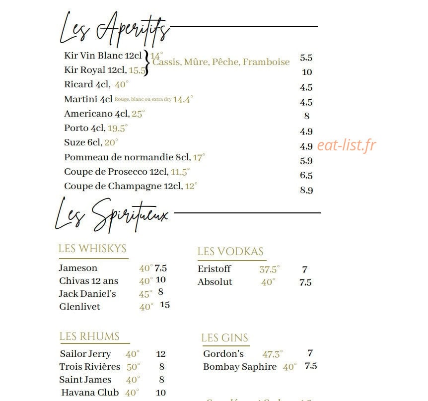 Le Patio — carte page 8