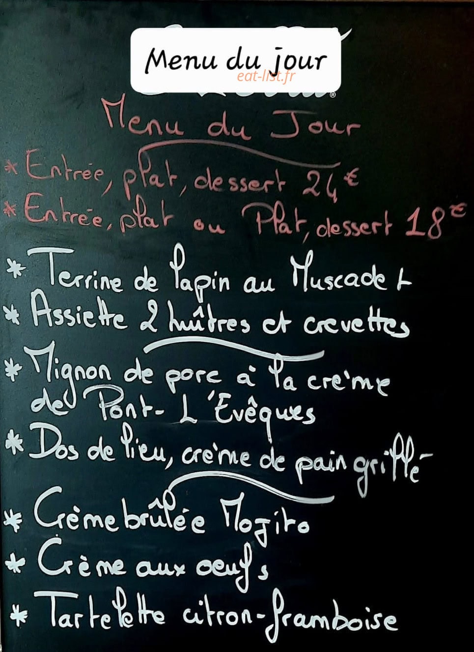 Le Tip's — carte page 1