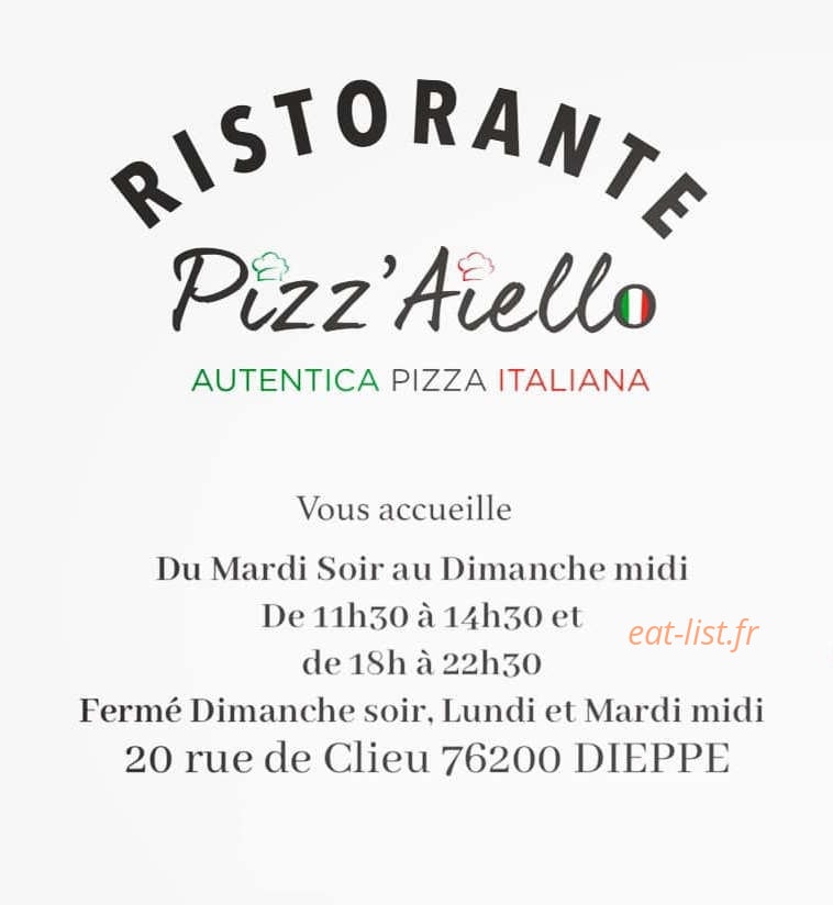 Pizz'Aiello — carte page 1