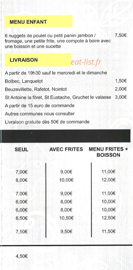 Croque Gourmand — carte page 6
