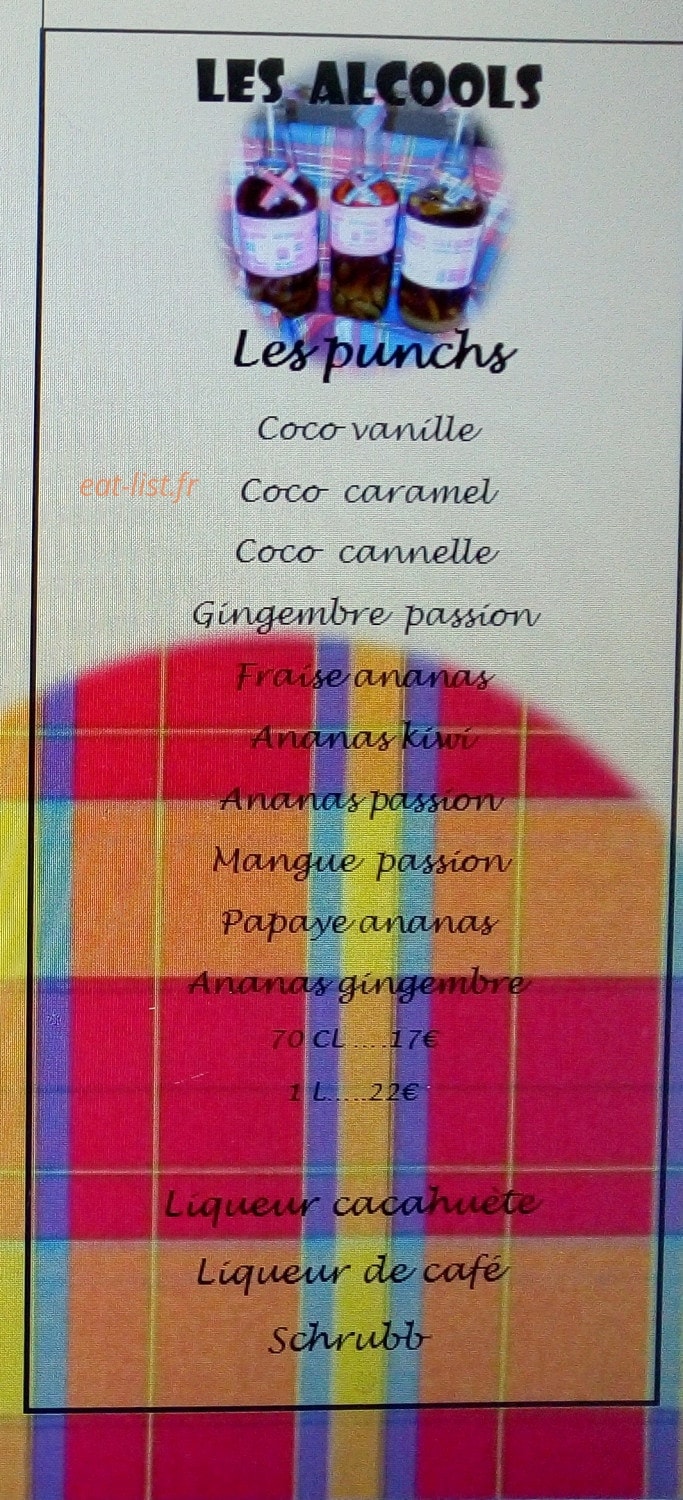 Le Madinina Créole — carte page 4