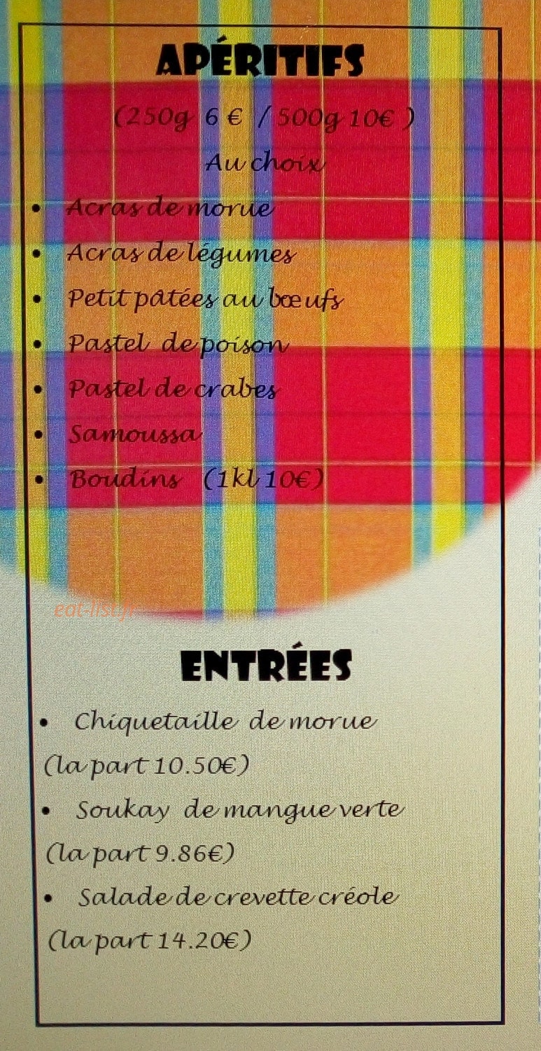 Le Madinina Créole — carte page 2