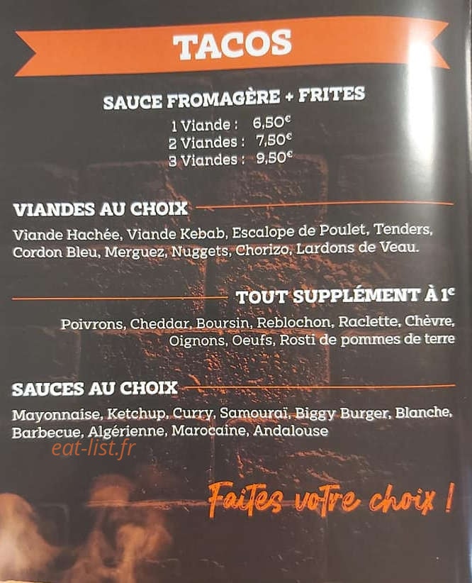 M&Z Tacos — carte page 2