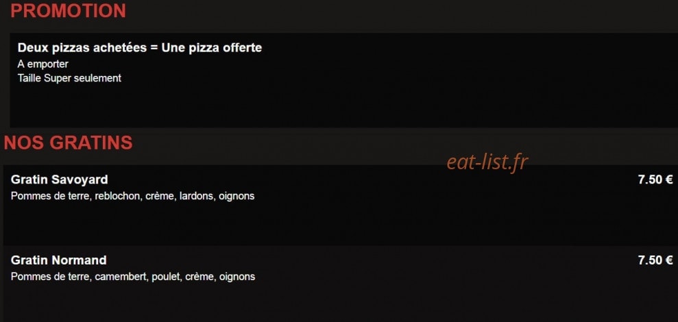 Pizzeria Carnot — carte page 13
