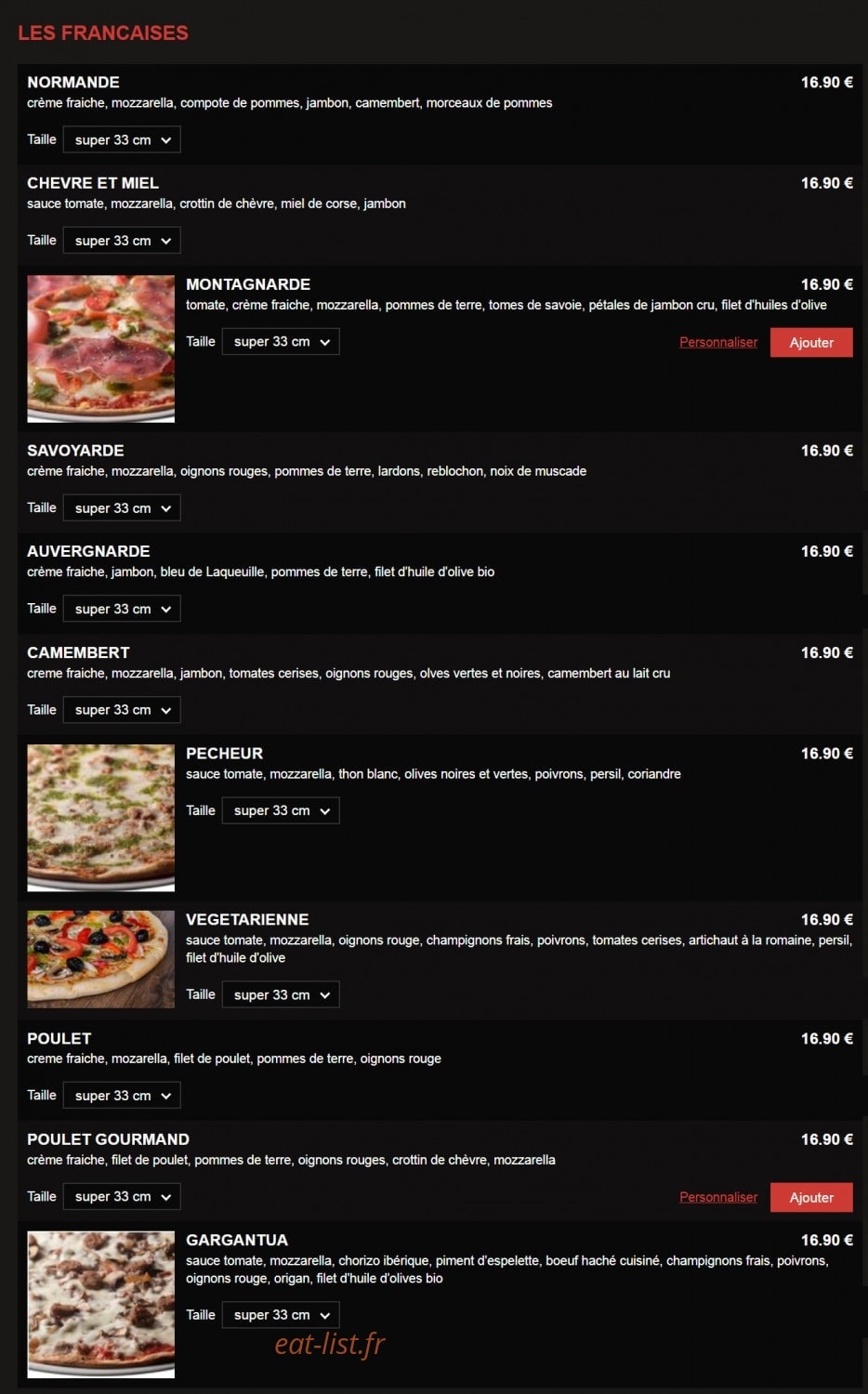 Pizzeria Carnot — carte page 5