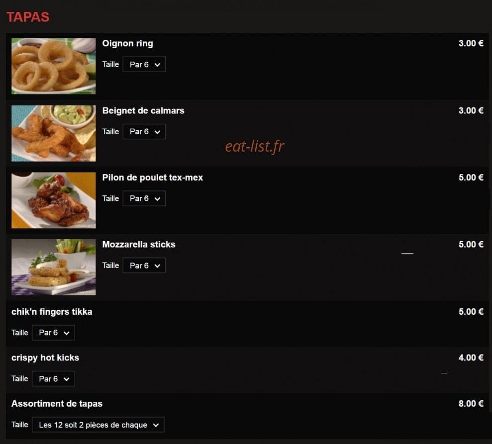 Pizzeria Carnot — carte page 8