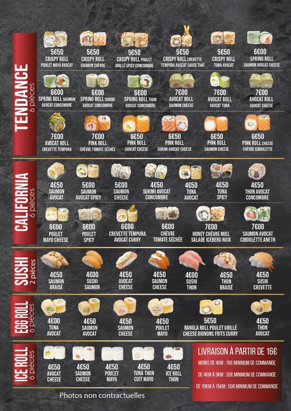 Sushi One — carte page 3
