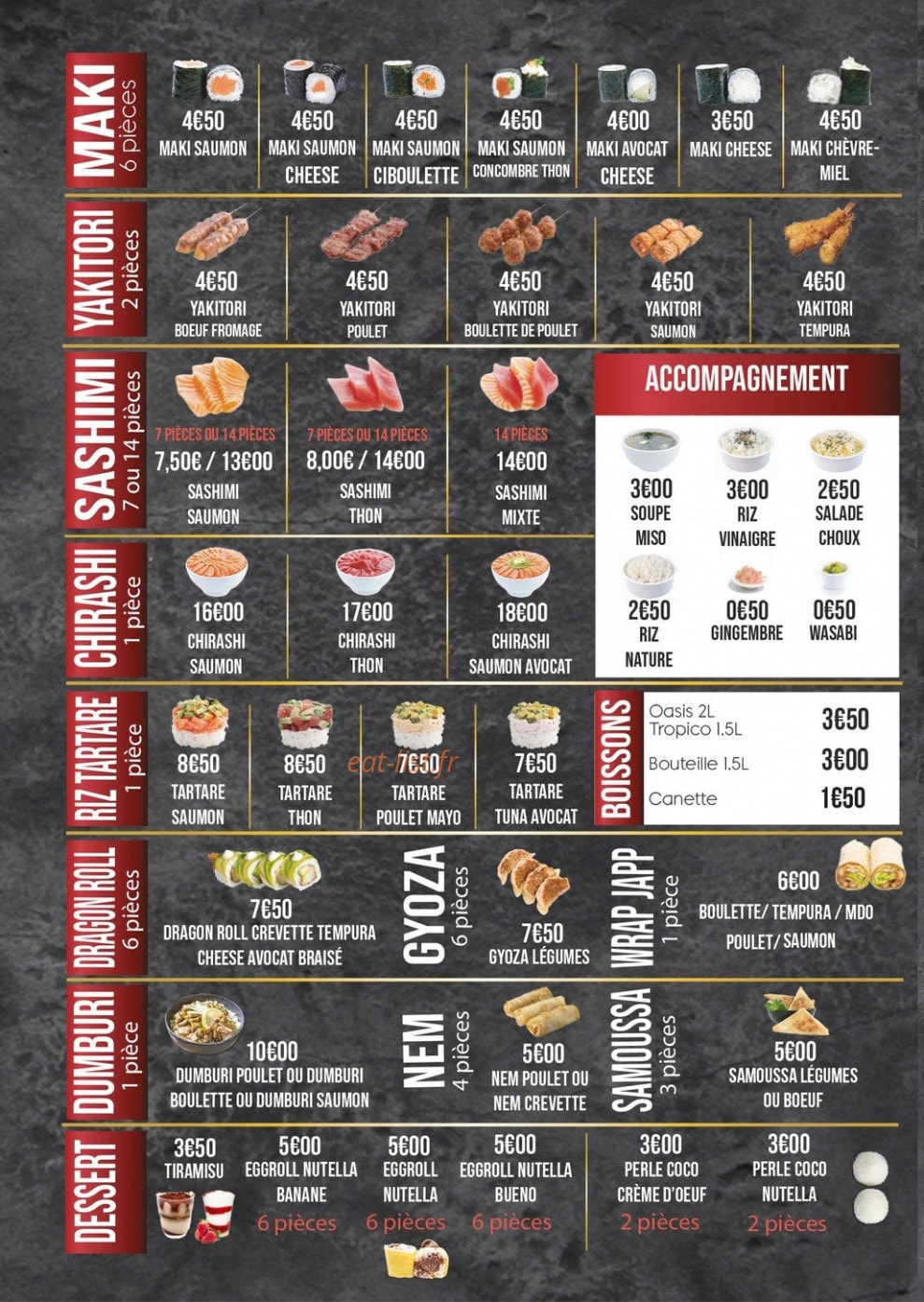 Sushi One — carte page 4