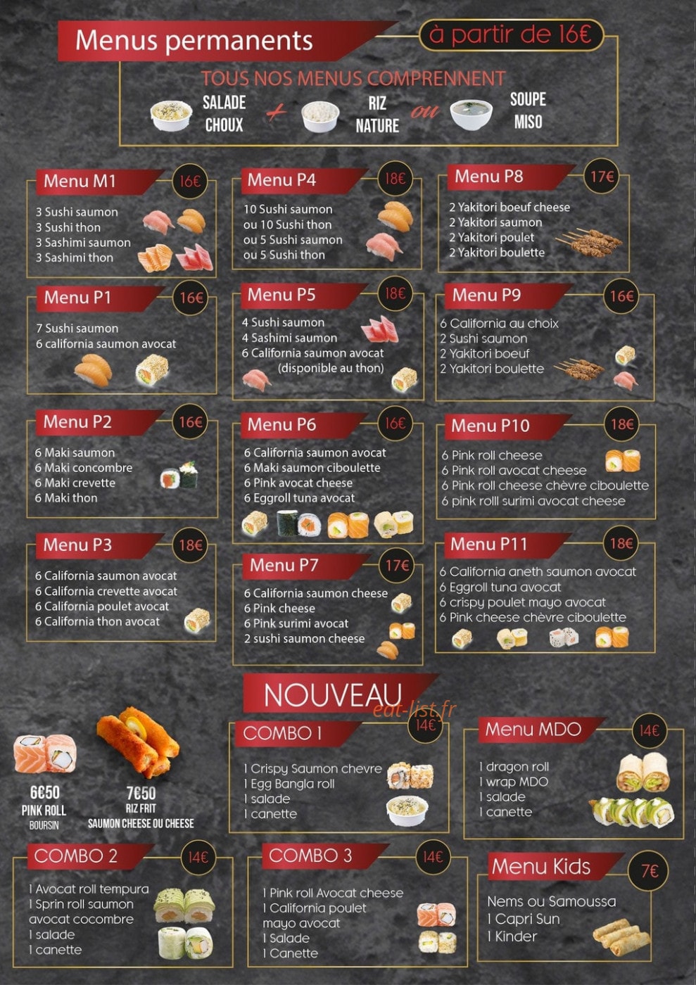 Sushi One — carte page 2