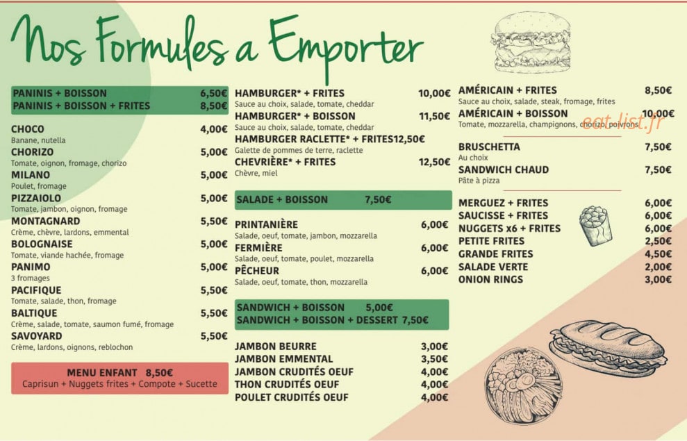 Chez Cocotte — carte page 2