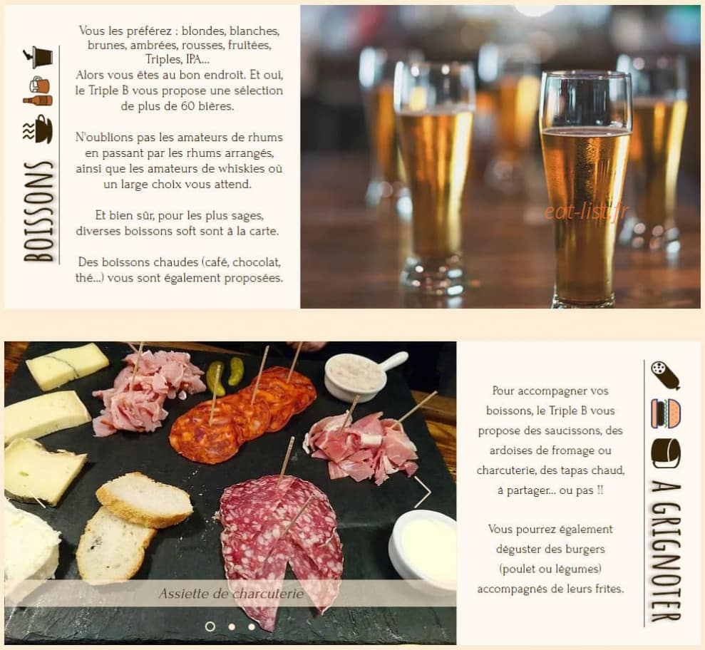 Triple B — carte page 1