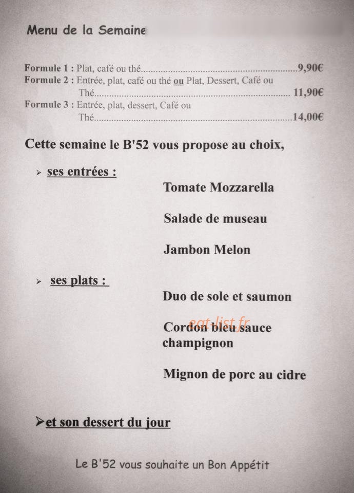 Le B'52 — carte page 1
