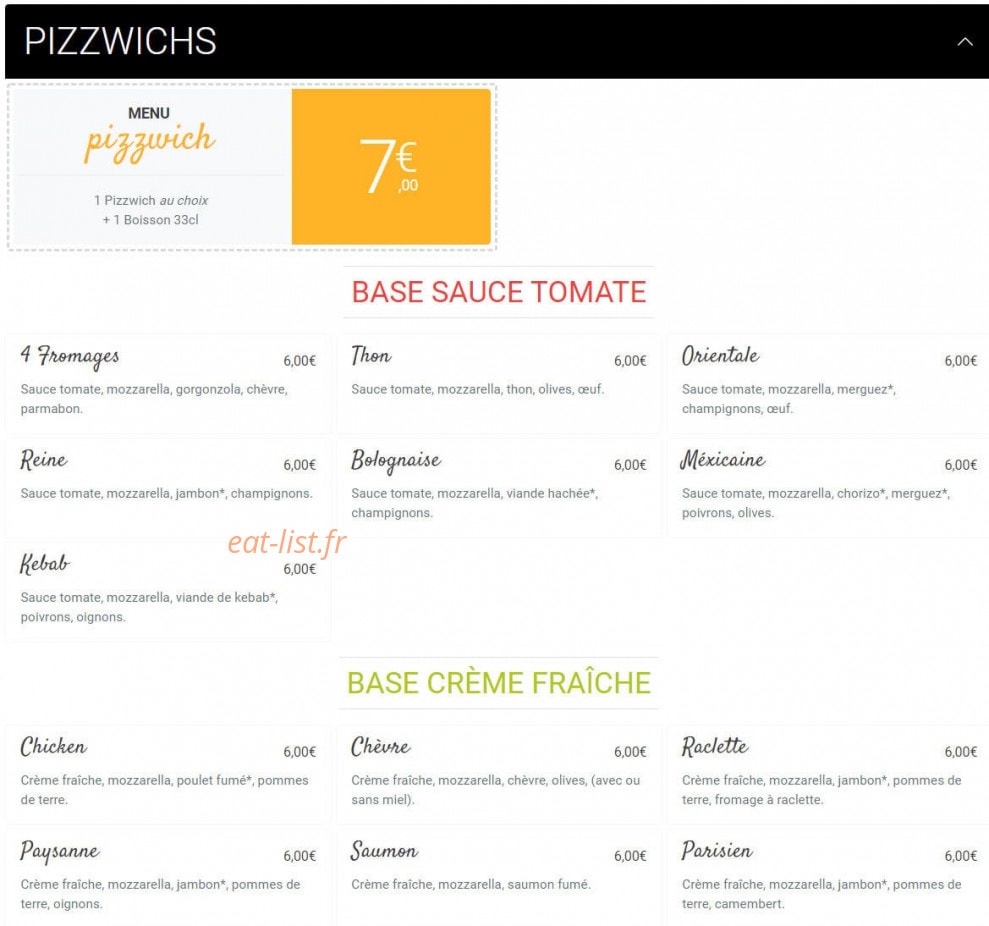 Pizza King — carte page 5