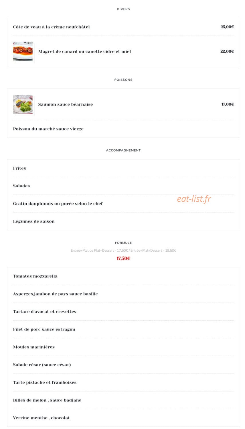 Le P'tit Veau d'Or — carte page 3