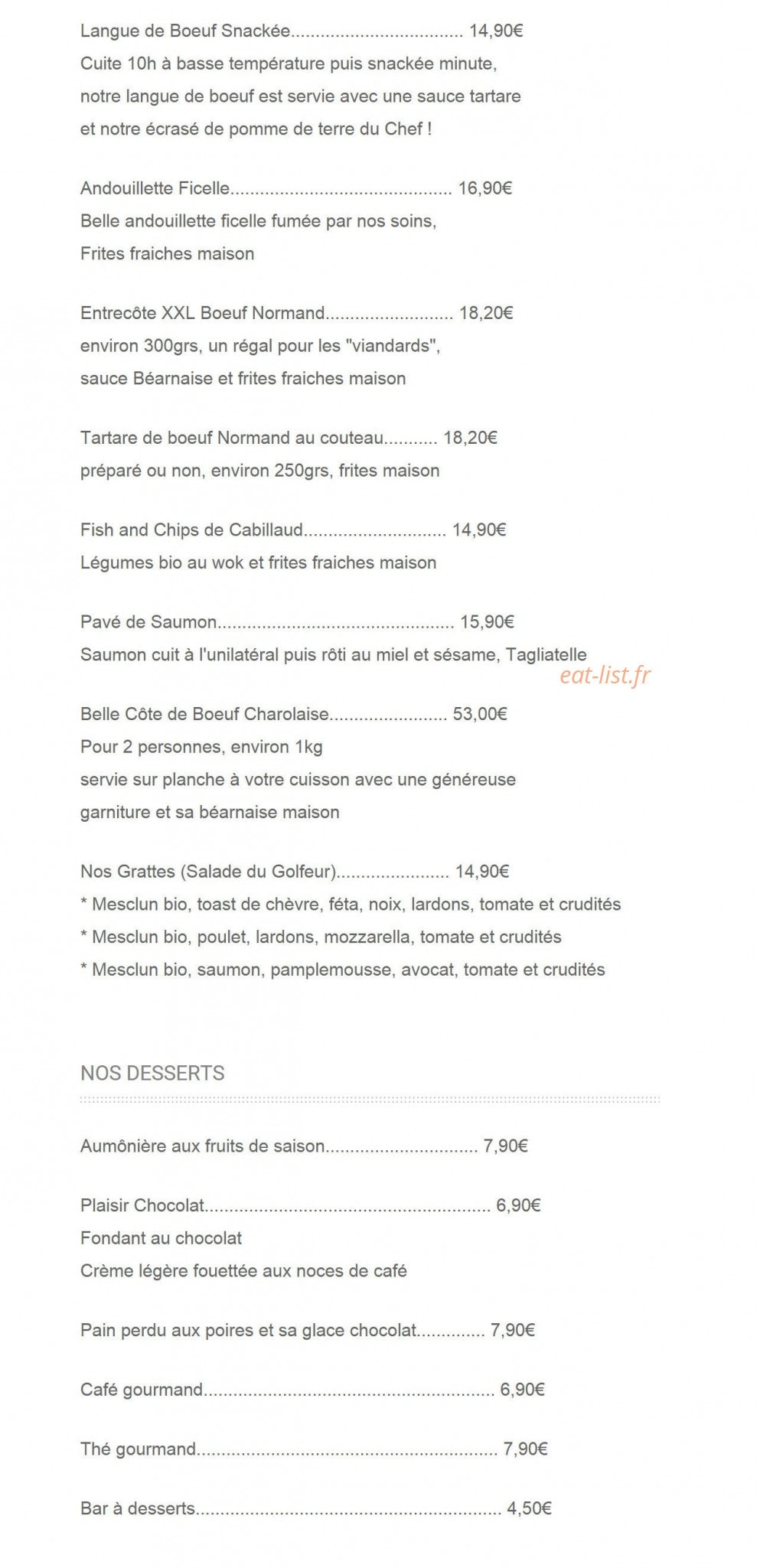 Les Bons Vivants — carte page 3