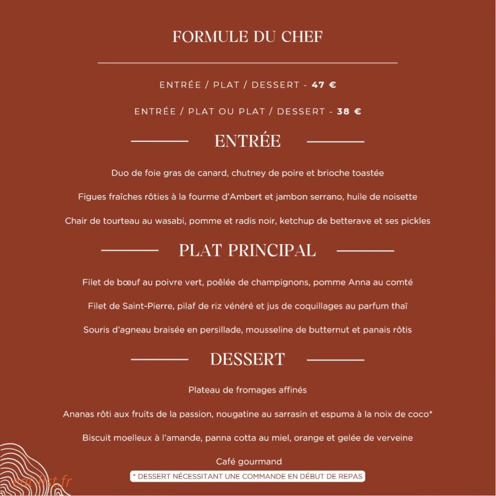 Carte et menu de Les Caudalies à Bois Guillaume — page 4