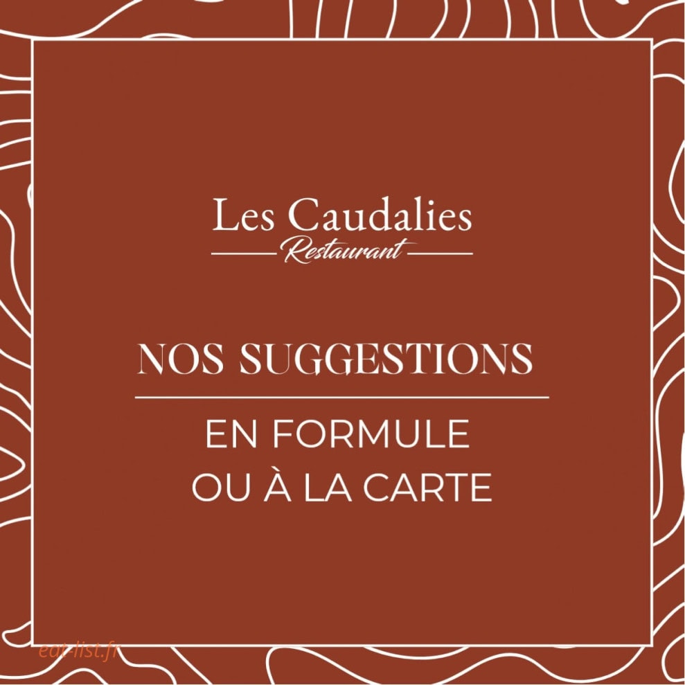 Carte et menu de Les Caudalies à Bois Guillaume — page 1