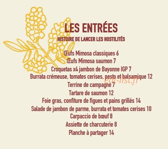 Mimosa — carte page 1