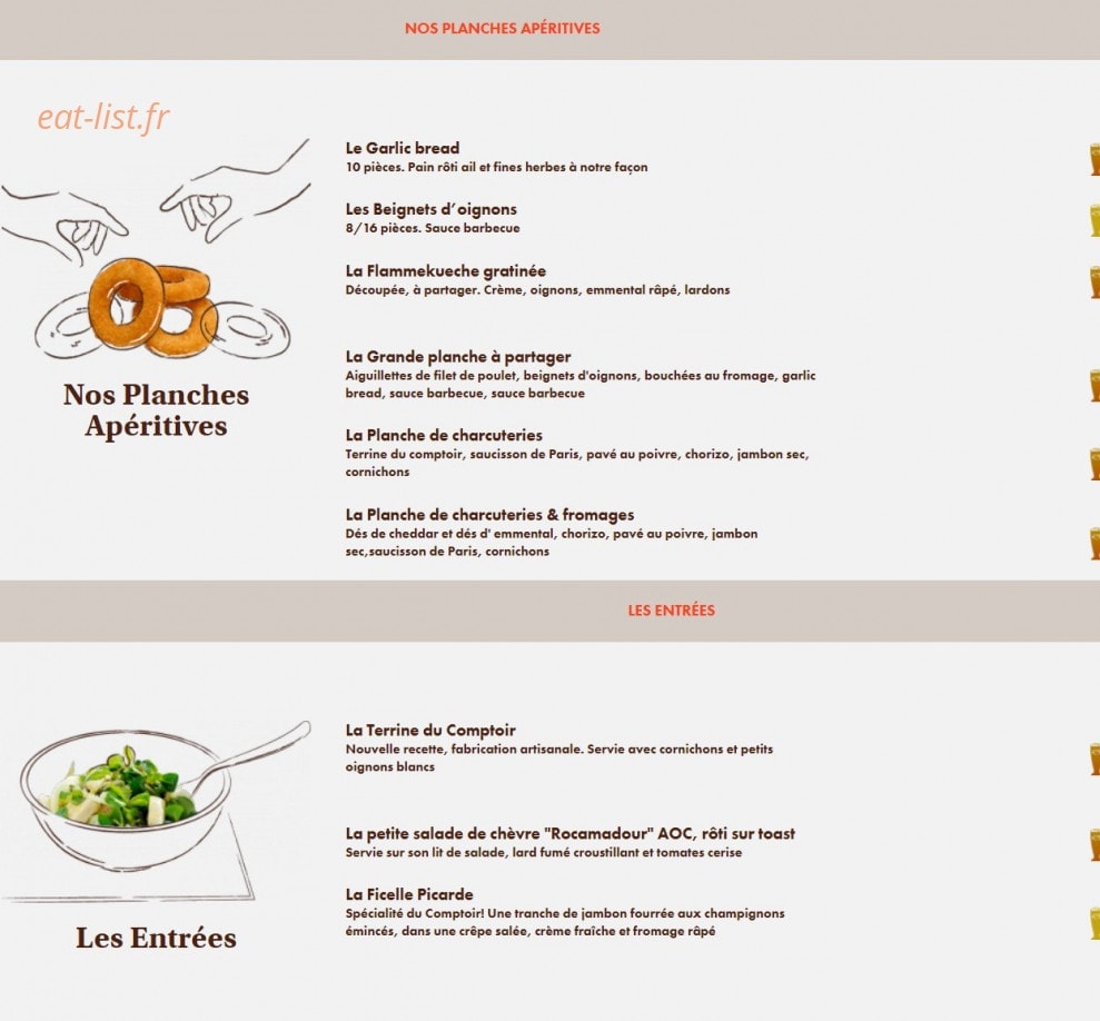 Le Comptoir du Malt — carte page 2