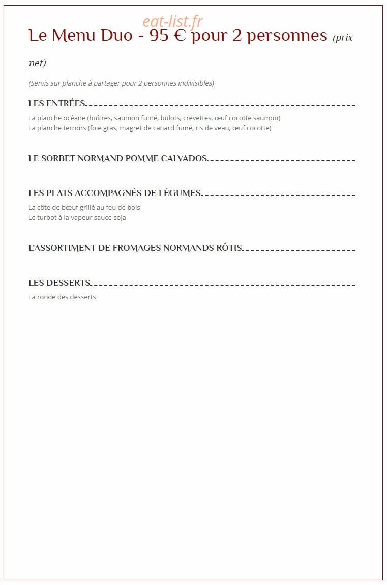 La grillade — carte page 6
