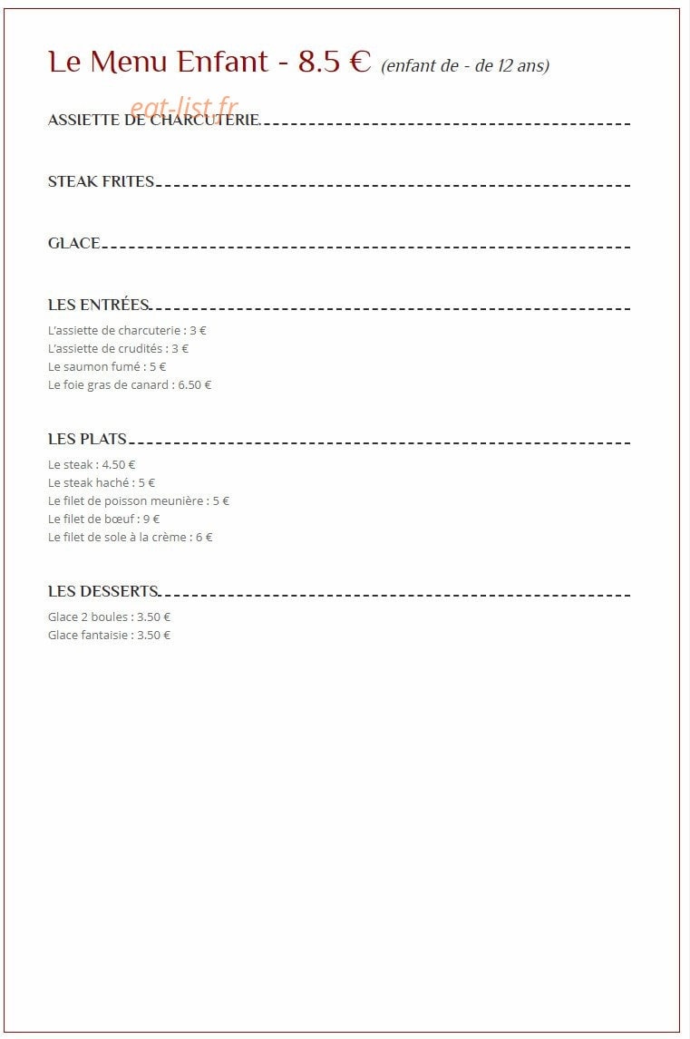 La grillade — carte page 7
