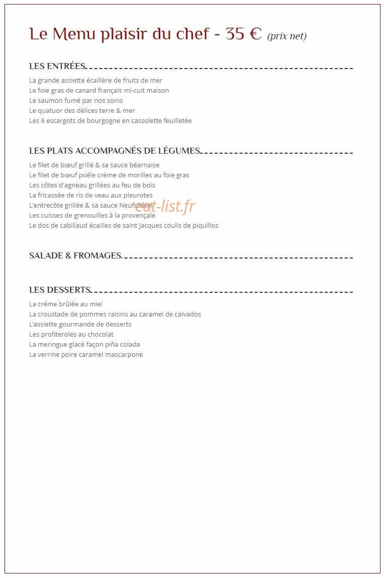 La grillade — carte page 4