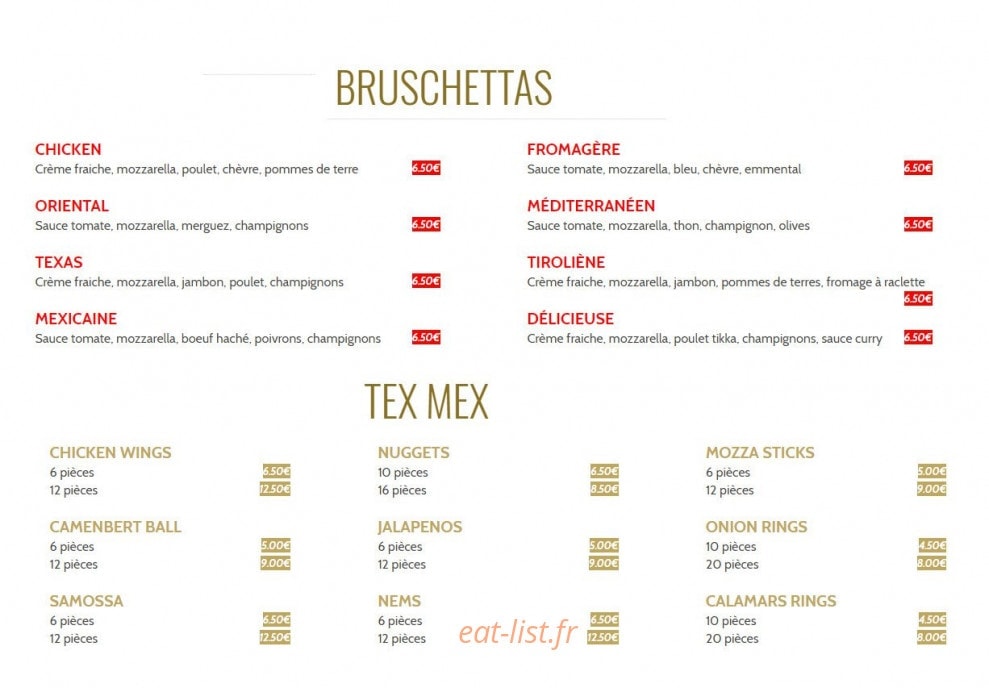 Peps Pizza — carte page 3