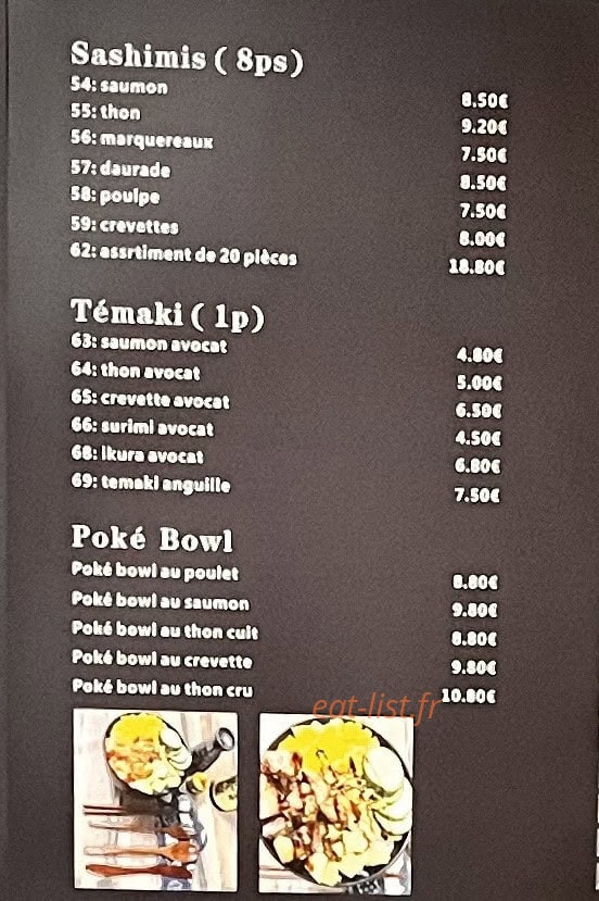 Sushi Z — carte page 3