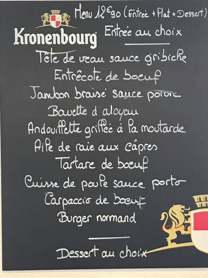 Brasserie de la mairie — carte page 1