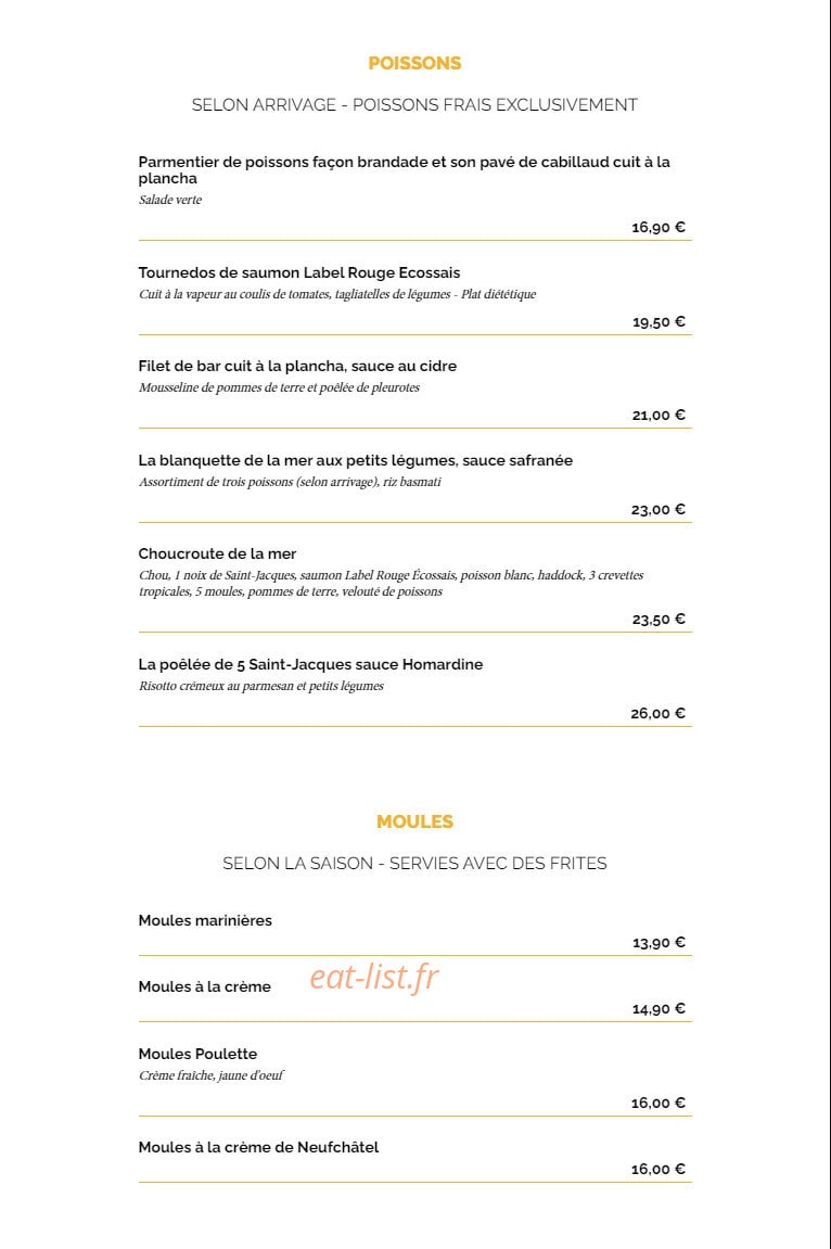 La Taverne — carte page 4