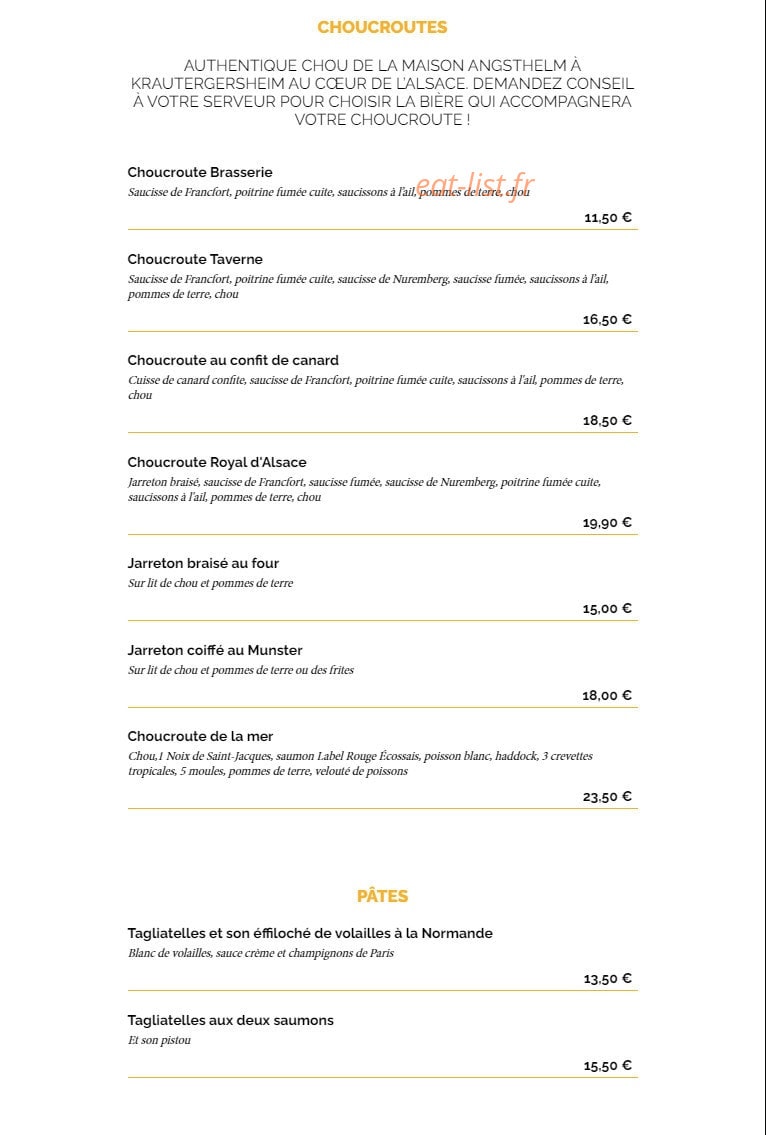 La Taverne — carte page 5