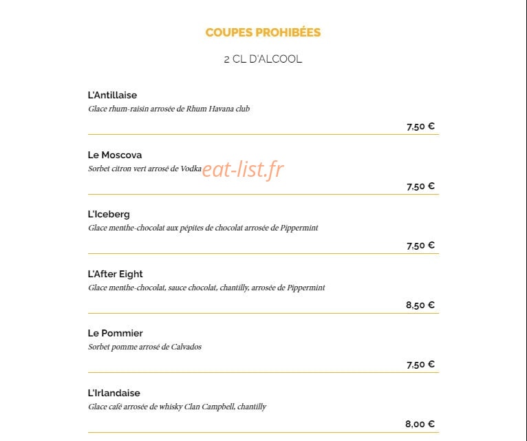 La Taverne — carte page 12