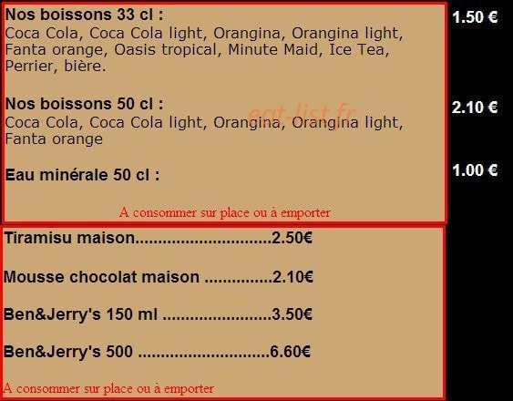 Pizza Stef' — carte page 2