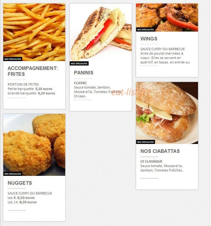 Dominute Pizza — carte page 3